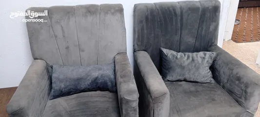  3 طقم كنب رمادي للبيع