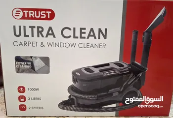  1 مكنسة غسيل شبابيك وغسالة سجاد وكنب احترافية (TRUST Ultra Clean) - كالجديدة بضمان!