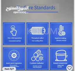  5 ماكينة صنع البوظة المبروشة والشرائح ممتازة لمحلات البوظة والسلاش جميع قطعها متوفرة ولم تستهلك