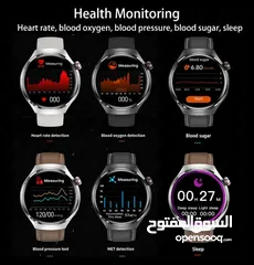  4 ساعه GT4 برو ساعة ذكية للرجال ، خاصية NFC، لتحديد المواقع ، معدل ضربات القلب ، HD مكالمة صوتية ، IP