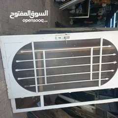  1 باب حديد بحال الوكاله زجاج مسلك عرض 125 ارتفاع 265