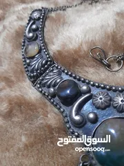  6 انتيك نوادر انتيكا تحف فضيات كردان قطعتين ملبس فضة