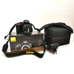  1 كاميرا نيكون دي 5600 بالكرتونة مع حقيبة وحامل تصوير / Nikon D5600 camera with box ,bag , tripod