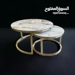  3 طاولات وسط ستيل ( جديد )