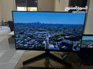  2 شاشة سامسونج فل Hd  جديدة استعمال خفيف مقاس 24 بوصة