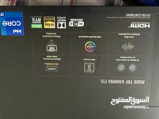  4 لابتوب asua معالج Intel Core i7 الجيل 12 كرت شاشه RTX 3050 ti  16جيجابايت رام ونص تيرابايت SSD