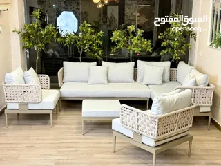  24 تجهيزات خارجيه لقعدات الصيف  اطقم جلسات  طاولات وكراسي  مراجيح  كراسي مسبح