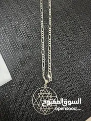  3 سلسله فضه 925 خالص مع الميدالية مخصصه فضه ايضا  Sliver 925 pure with custom pendant also sliver