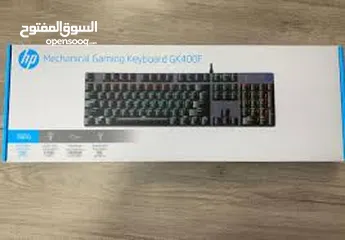  4 GK400F keyboard hp Mechanical Gaming كيبورد جيمنج من اتش بي مواصفات ممتازة مضيئ  