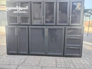  9 مطبخ 5 متر فقط ب 300 دينار حررق سعررر  شامل توصيل تركيب الالمنيووووم سادة مع بطارية ومجلى هدية