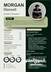  3 تصميم CV احترافي خلال نص ساعة - باللغة الانقليزية او العربية - بافضل سعر بالمملكة