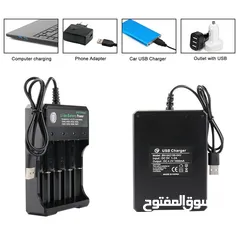 10 شاحن بطاريات  18650 Rechargeable Li-Ion Battery