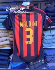  1 قميص نادي ميلان مالديني 2009   Jersey of Milan 2009 maldini   متوفر جميع قيسات من  M الى XXL