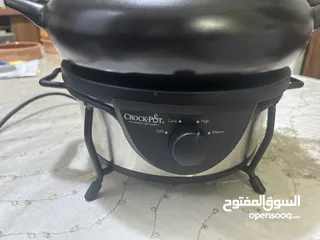  1 Cock-pot  Slow cooker  طنجرة كهرباء فخار
