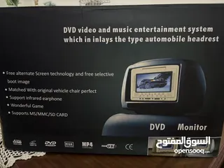  2 شاشات ركاية رأس DVD