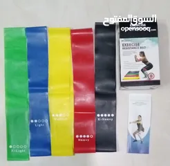 4 بكج مطاط تمارين المقاومه الرياضيه طقم عدد 5 قطع حبل مطاط رياضي طقم  شريط مقاومه رياضه