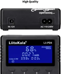  5 شاحن بطاريات رباعي  ليثيوم مع شاشة عالي الجودة LIITOKALA LII-PD4 Smart Battery Charger