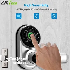  6 قفل ذكي Smart Lock نوع ZKTeco ML300 بصمة _  رقم سري _ بلوتوث