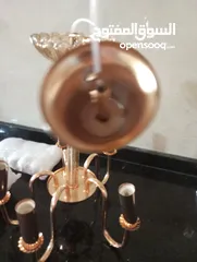  5 ثريا خماسي جديدة بالغلاف كريستال لون ذهبي ...............