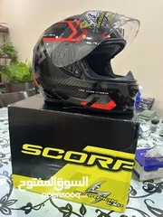  2 2 day used - Scorpion exo 491 spin red helmet for sale  XL size Ece rated with sundown visor