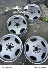  5 جنط الماني اصلي قياس16  amg بدون عيوب خالي من التصليح شامل الطاسات وبلفات النقل .