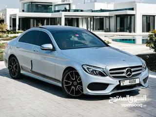  1 MERCEDES-BENZ  C200 AMG-KIT  2018  0% DP  GCC SPECS  WELL MAINTAINED