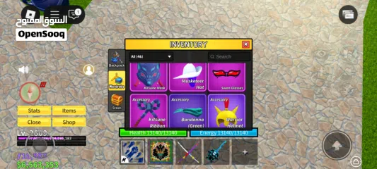  10 حساب روبلوكس ماب بلوكس فروت (Blox fruits)