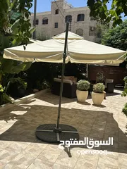  13 للبيع: مظلة حديقة خارجية - مستعمل بحالة ممتازة – 3 متر مع قاعدة!