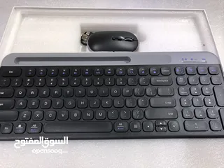  1 لوحة مفاتيح لا سلكية + قابلة للشحن