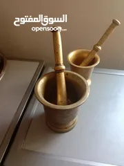  3 هاون نحاس قديم جدا حلبي
