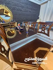  5 طاولة سفره 8 كراسي خشب زان ولاتيه