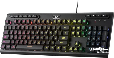  2 Redragon K513 RGB Membrane Gaming Keyboard, Standard 104 Keys كيبورد ريدراجون جديد Redragon K513 RGB