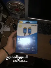  1 كبلhdmi جديد جوده 4k ينفع ل بلايستيشن او رسيفر او كمبيوتر بيشتغل ع كل حاجه بجوده عليا