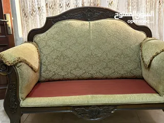  3 ‏طقم كنب خشب زان سبع مقاعد