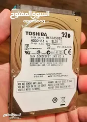  1 هارد دسك لابتوب ودسكتوب  HDD 320 GB  معاه سلك ساتا جديد