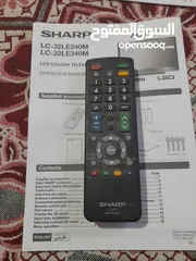  8 شاشه استعمال خفيف 32  انش شارب استعمال بسيط بحال الجديد معه ريموت وقاعده بدون الرسيفر الرسيفر فقط