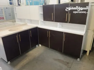  7 كاونتر MDF قياس مترين مع سنك قياس متر و 20 سم مرمر