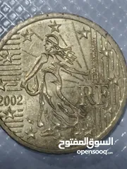  3 50 سنت اورو 2002 فرنسا، عملة ناذرة