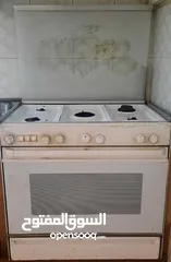  1 فرن غاز حجم كبير شغال بالكامل 100% +ساعة و بربيش