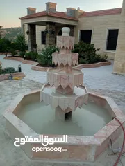  24 نوافير وشلالات وباربيكو وجميع انواع ديكورات الحجر الطبيعي  العنوان الزرقاء الجديده