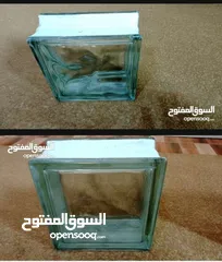  5 طوب زجاجي مستعمل بحالة ممتازه جدا  ساده صناعه اندونيسيه