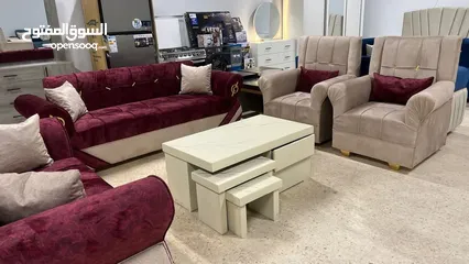  7 اطقم كنب اطقم كورنر غرف نوم طاولات