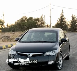  12 هوندا سيفيك 2008 فحص كامل صنف EXI لون اسود ملوكي بحالة الوكالة