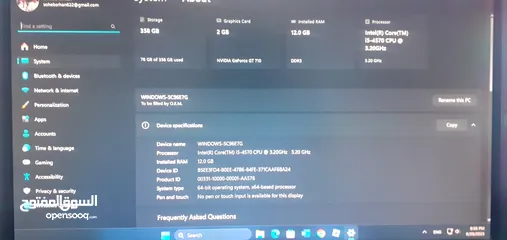  5 معالج i5 4570 PC تجميع  12ram  GPU   Nvidia  2 gaga power 300w اللوحه الام H81 الكيس جيمينج ار جيبي