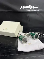  4 Rolex Green Opera Glasses Binoculars with Box & Pouch – Rare Collectible Accessory