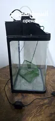  3 Fish Tank with water filter Used and Clean. Filter working condition..