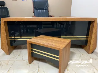  1 مكتب مدير اداري مودرن خشب او زجاج اثاث مكتبي -modern office furniture desk