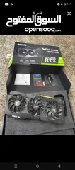  7 RTX Asus tuf gaming OC 3 fan   كرت بحالة الوكالة أن شاءالله ربي يطرح البركة لصاحب النصيب
