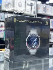  2 Huawei Watch GT5 Pro Titanium (46mm) Silver ساعة هواوي جي تي 5 برو تيتانيوم  جديدة مسكرة بالكرتونة