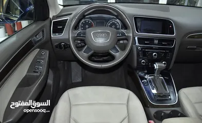  15 Audi Q5 2.0t Quattro ( 2014 Model ) in Blue Color GCC Specs